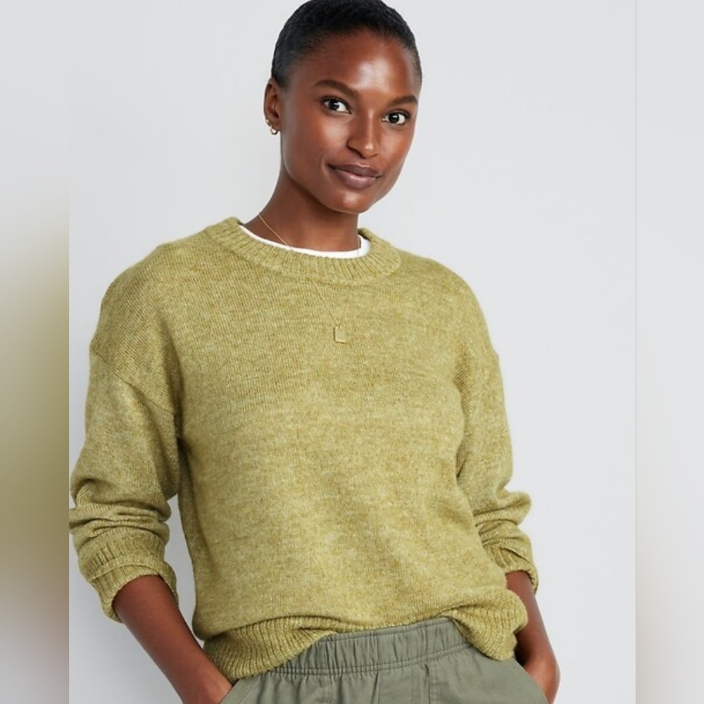 Olive Green Women's Sweater Old Navy Large